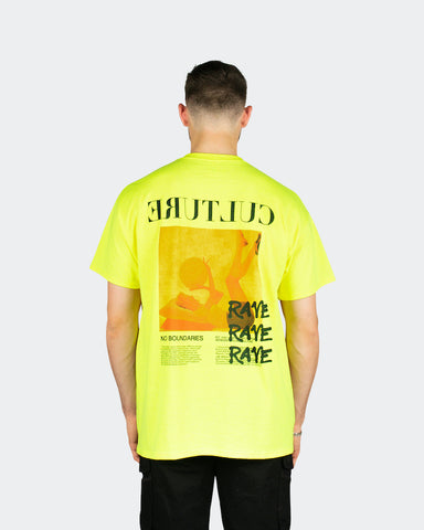customized culture Vintage Pill T-Shirt Men Neon Yellow