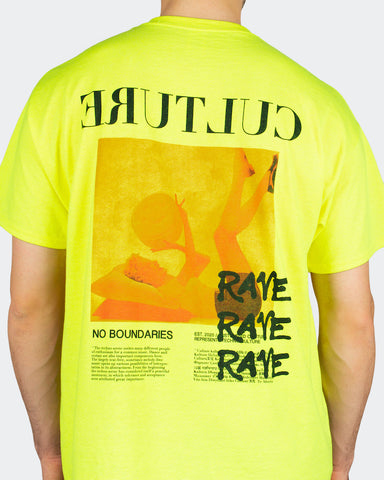 customized culture Vintage Pill T-Shirt Men Neon Yellow