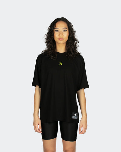 customized Culture Tape T-Shirt Women Midnight Black